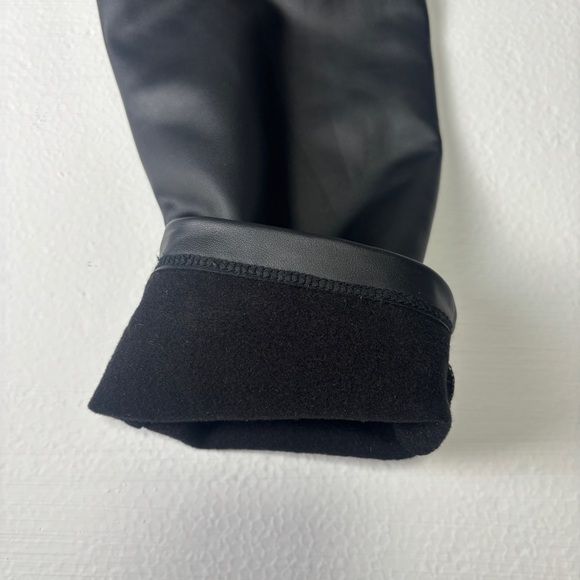 Gentle Fawn Fleece Lined High Waist Black Pleather Pants - Picture 9 of 9